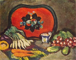Still Life. Tray And Vegetables. — Pyotr Konchalovsky