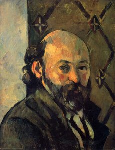 Self-portrait In Front Of Olive Wallpaper — Paul Cézanne, Post-impressionism