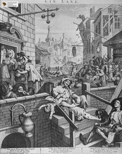 Gin Lane — William Hogarth, Moralistic Engraving