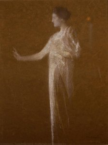 Stehende Figur Mit Ausgestrecktem Arm — Thomas Wilmer Dewing, American Tonalist Vision