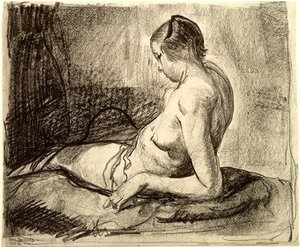 Nude Girl Reclining — George Wesley Bellows, Realism