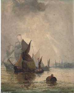 Hay Barges On The Medway - — William A. Thornley (thornbery)
