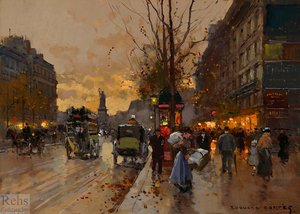 Place De La Republique — Edouard Cortès, Post-impressionism
