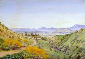 Distant View Of Santiago, Chili, From Apoquindo — Marianne North