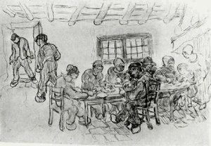 Sheet With Two Groups Of Peasants At A Meal — Vincent Van Gog, Post-impressionism