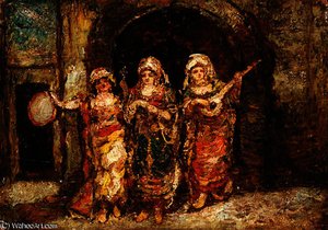 The Three Musicians — Adolphe Joseph Thomas Monticelli