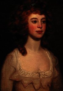 Portrait Of A Lady, Quarter-length, In A Cream Dress, Looking To Her Left — George Romney