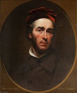Self Portrait In A Maroon Coat And Crimson Beret — Džejms Giles