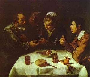 The Farmers' Lunch — Diego Velázquez, Baroque