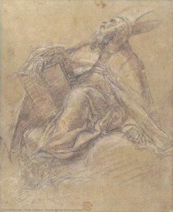 Seated Bishop Holding A Book — Jacopo Palma Il Giovane