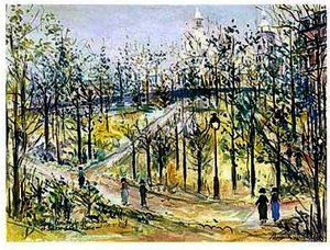 Sacre Coeur De Montmartre And Square Saint-pierre — Maurice Utrillo