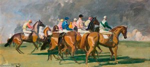 Study For 'the Start At Newmarket' — Sir Alfred James Munnings