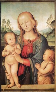 Madonna With Child And The Infant St John — Pietro Perugino (pietro Vannucci)