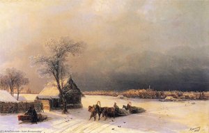 Moscow In Winter From The Sparrow Hills — Ivan Konstantinovich Aivazovsky, Romanticism