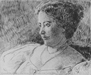Study For Portrait Of Mrs. Anna E. Little — Frederick Childe Hassam