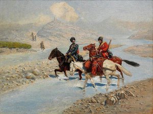 Two Cossack Men — Franz Roubaud