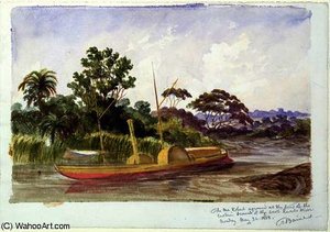 The 'ma Robert', Livingstone's Boat — Thomas Baines