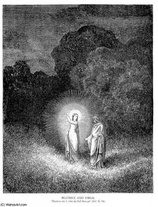 Beatriz ^ Virgilio — Paul Gustave Doré, Romantic Illustration