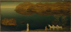 Unicorns (legend-sea Calm) — Arthur B. Davies