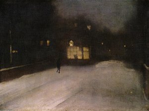 Nocturne In Grau Und Gold: Chelsea Schnee — James Abbott Mcneill Whistler, Impressionistische Kunst