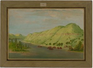 Father Hennepin Leaving The Mississippi To Join La Salle. May 8, 1680 — George Catlin