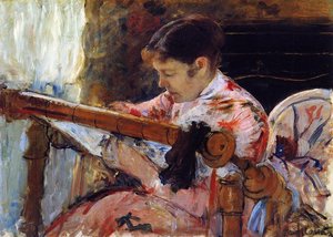 Lidia Sentada Ante Un Bastidor De Bordado — Mary Stevenson Cassatt