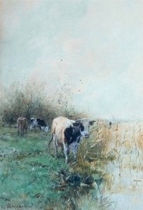 Cattle By The River — Willem Maris
