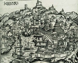 View Of Genoa In Italy — Hartmann Schedel
