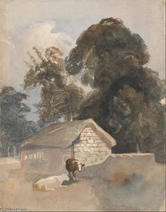 Landscape With Cows And Barn — Peter De Wint