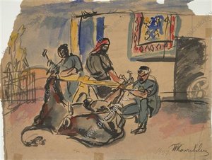Forging Of Buffalo — Pyotr Konchalovsky