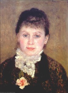 Woman With A White Jabot — Pierre-auguste Renoir