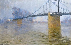 Suspended Bridge At Triel — Gustave Loiseau