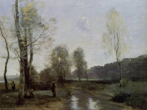 Canal In Picardi — Jean-baptiste-camille Corot, Realism