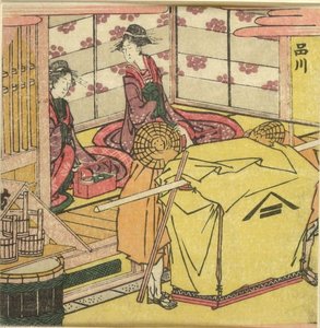 Two Courtesans Greeting — Katsushika Hokusai