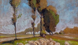 Shepherd And Sheep — Henri Edmond Cross