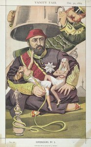 Sovereigns No.50 Caricature Of Sultan Abdul Aziz Of Turkey — Jacques Joseph Tissot