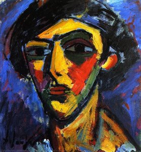 Head Of A Woman — Alexej Von Jawlensky, Expressionist Painting