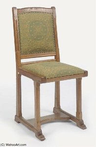 A Carved Oak Sidechair — Gerrit Willem Dijsselhof