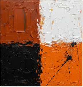 Fragmented Embers: A Monumental Study of Textured Ochre and Sculptural Chaos