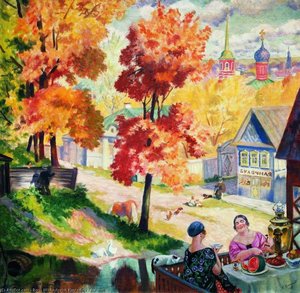 Autumn — Boris Michailowitsch Kustodijew