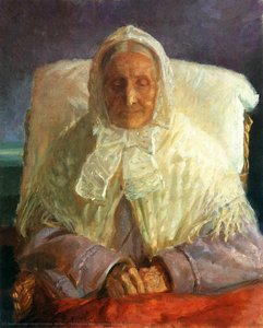 The Artist's Mother, Anna Hedvig Brøndum — Anna Kirstine Ancher, Northern Impressionism
