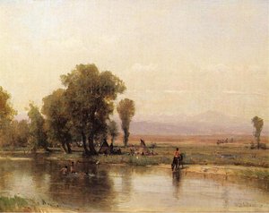 Encampment On The Platte River — Thomas Worthington Whittredge