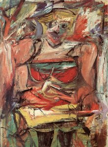 Woman V, 1952-53 (oil ^ Charcoal On Canvas) — Willem De Kooning, Abstract Expressionism