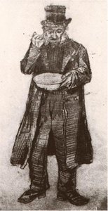 Orphan Man With Top Hat, Eating From A Plate — Vincent Willem Van Gogh, Contemporary Realism