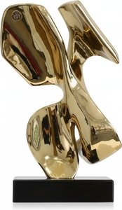 Golden Intertwined Abstract Sculpture, Abstract Art