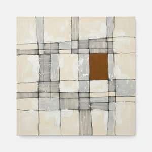 Fragmented Echoes Of Ochre: A Monumental Study In Structured Earth And Memory — Laurent Fabre