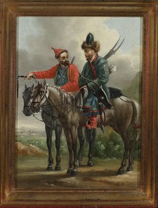 Two Kalmyk Horsemen — Alexander Orlowski