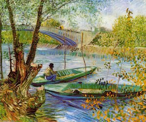 Fishing In The Spring — Vincent Willem Van Gogh, Post-impressionism