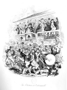 Mr Pickwick On Election Day At Eatenswill, — Hablot Knight Browne