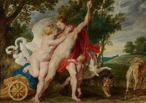 Venus Trying To Restrain Adonis From Departing For The Hunt — Peter Paul Rubens, Baroque Splendor
